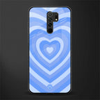 y2k blue hearts aesthetic glass case for redmi 9 prime image