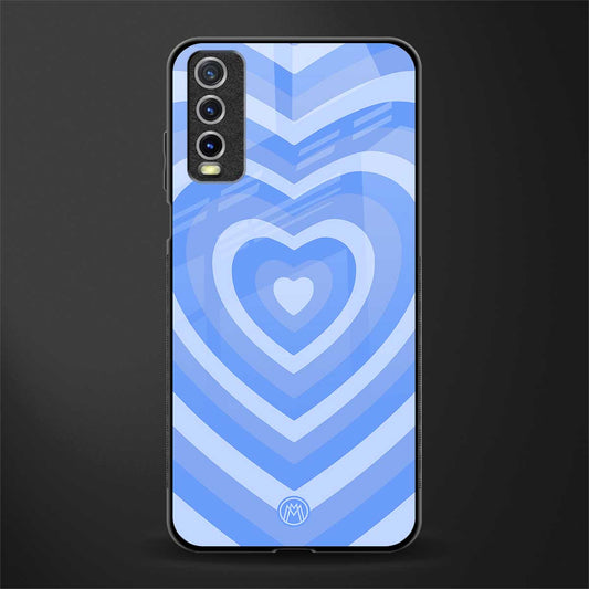 y2k blue hearts aesthetic glass case for vivo y20 image