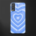 y2k blue hearts aesthetic glass case for vivo y20i vivo y20t image
