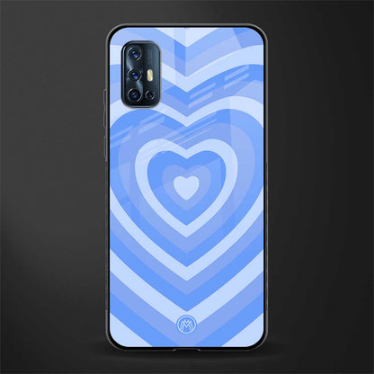 y2k blue hearts aesthetic glass case for vivo v17 image