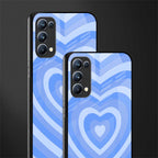 y2k blue hearts aesthetic glass case for oppo reno 5 pro image-2