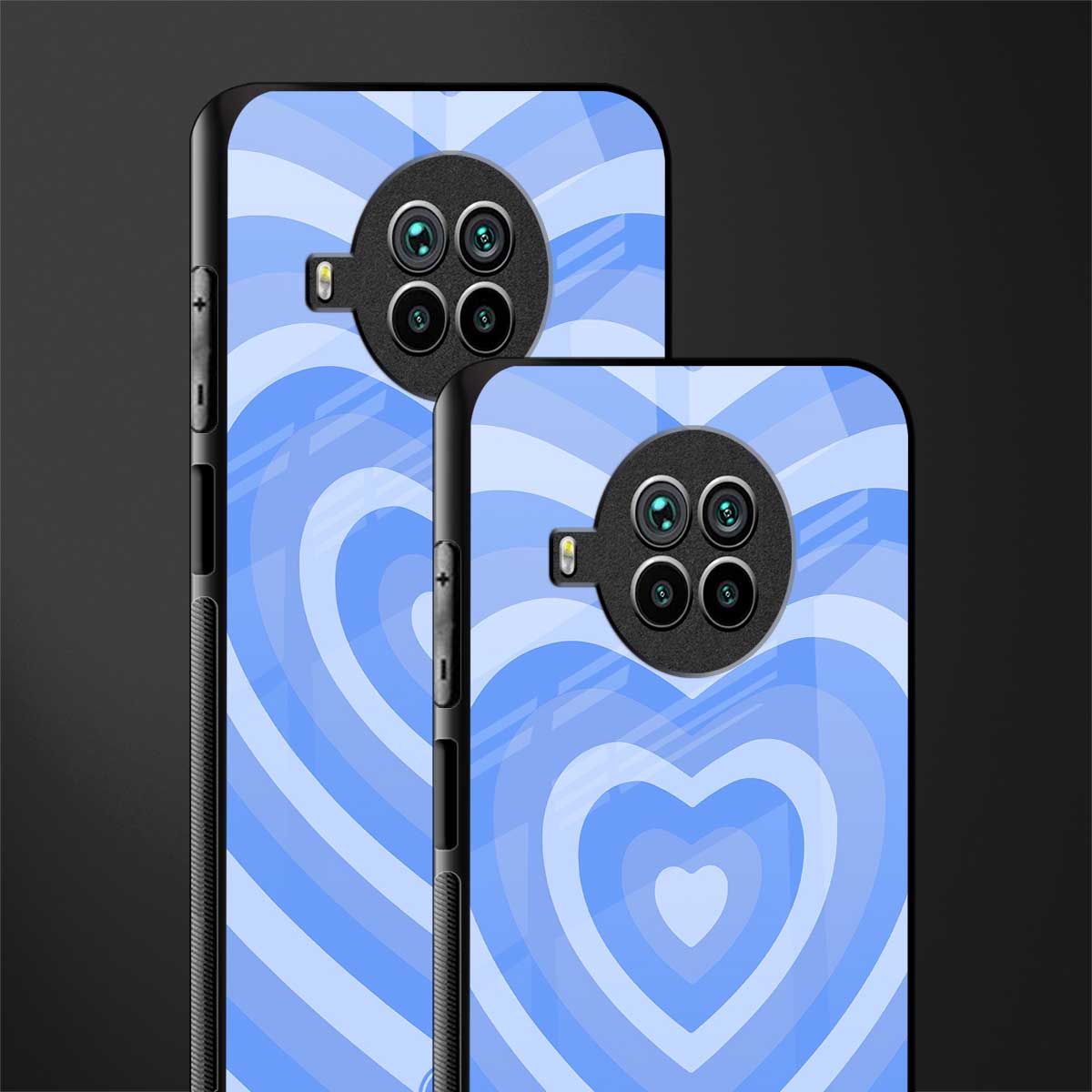 y2k blue hearts aesthetic glass case for mi 10i image-2
