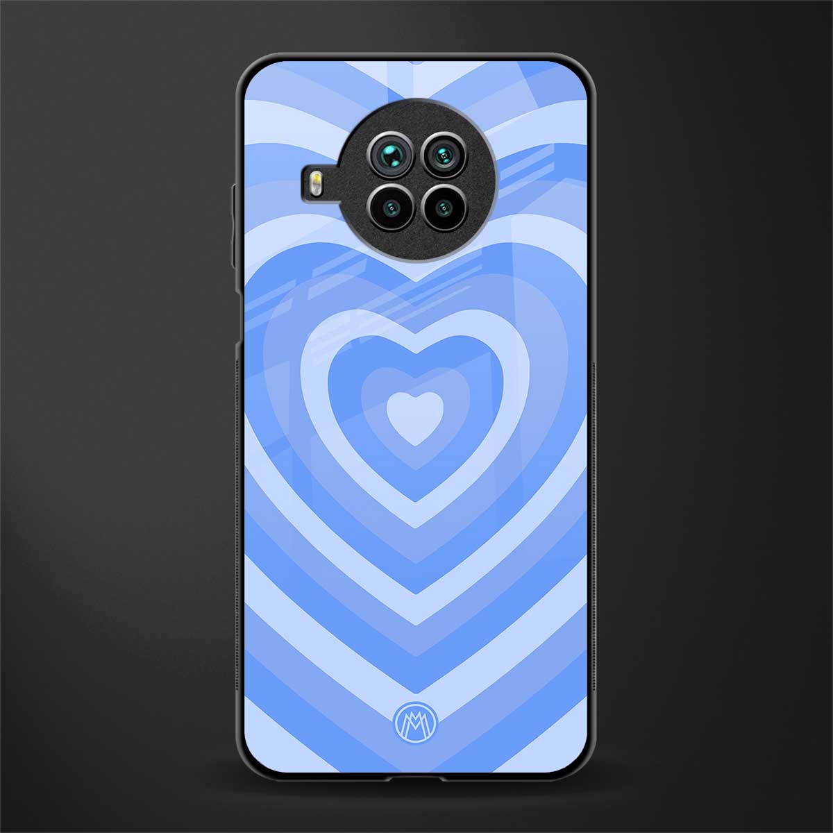 y2k blue hearts aesthetic glass case for mi 10i image