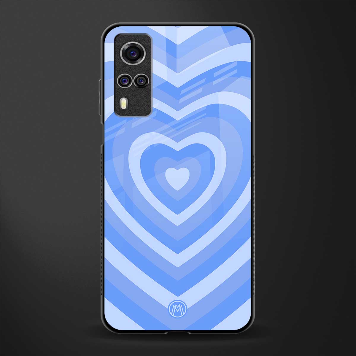y2k blue hearts aesthetic glass case for vivo y53s image