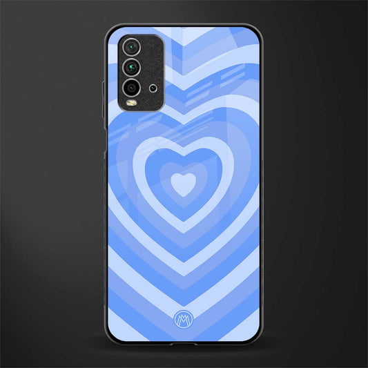 y2k blue hearts aesthetic glass case for redmi 9 power image
