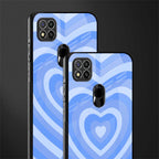 y2k blue hearts aesthetic glass case for redmi 9 image-2