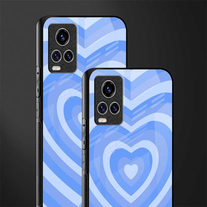 y2k blue hearts aesthetic glass case for vivo v20 pro image-2
