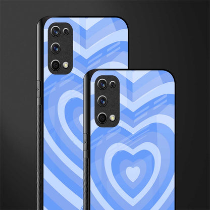 y2k blue hearts aesthetic glass case for realme x7 pro image-2