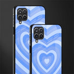 y2k blue hearts aesthetic glass case for samsung galaxy a12 image-2