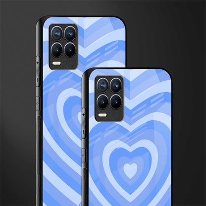 y2k blue hearts aesthetic glass case for realme 8 4g image-2