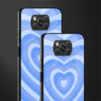 y2k blue hearts aesthetic glass case for poco x3 image-2