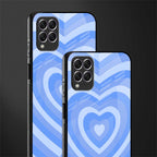 y2k blue hearts aesthetic glass case for samsung galaxy f62 image-2