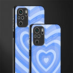 y2k blue hearts aesthetic glass case for redmi note 10 image-2