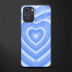 y2k blue hearts aesthetic glass case for redmi note 10s image