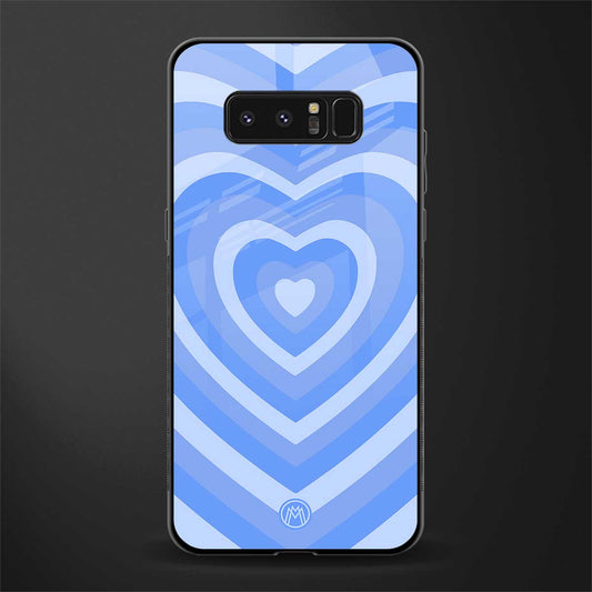y2k blue hearts aesthetic glass case for samsung galaxy note 8 image