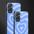 y2k blue hearts aesthetic glass case for oneplus 9 pro image-2