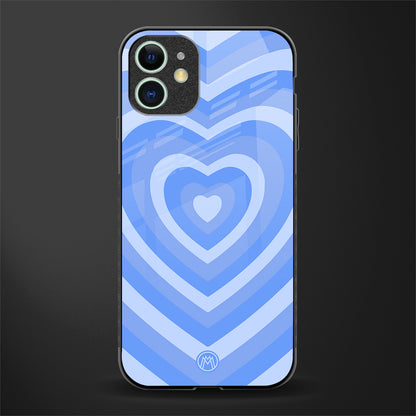 y2k blue hearts aesthetic glass case for iphone 12 image