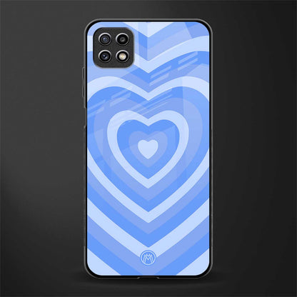 y2k blue hearts aesthetic glass case for samsung galaxy a22 5g image