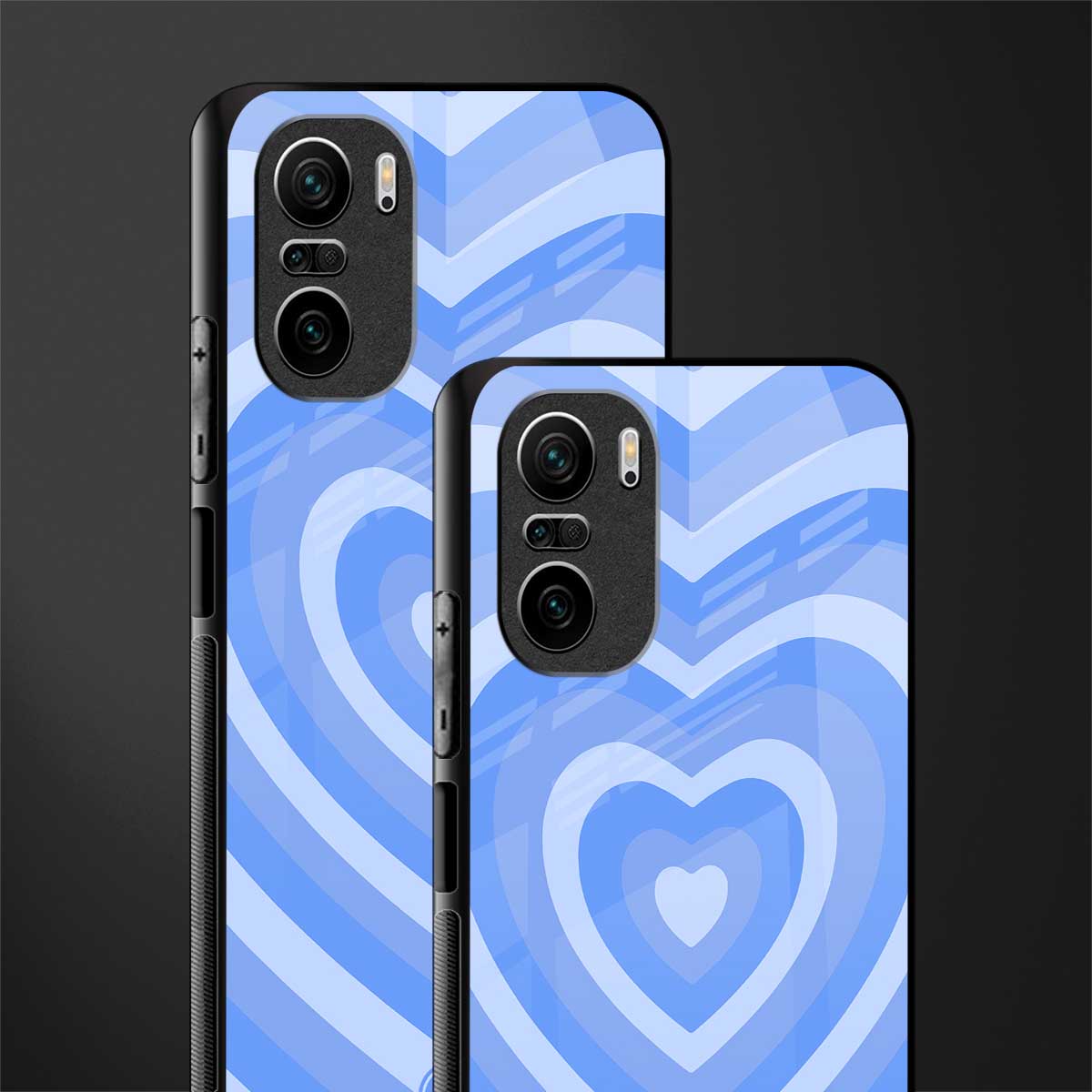 y2k blue hearts aesthetic glass case for mi 11x 5g image-2