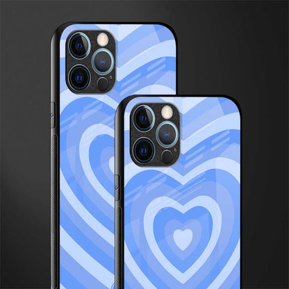 y2k blue hearts aesthetic glass case for iphone 13 pro max image-2