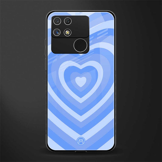 y2k blue hearts aesthetic back phone cover | glass case for realme narzo 50a