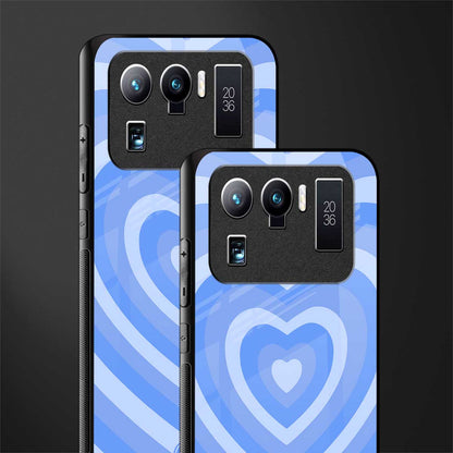 y2k blue hearts aesthetic glass case for mi 11 ultra 5g image-2