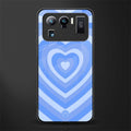 y2k blue hearts aesthetic glass case for mi 11 ultra 5g image