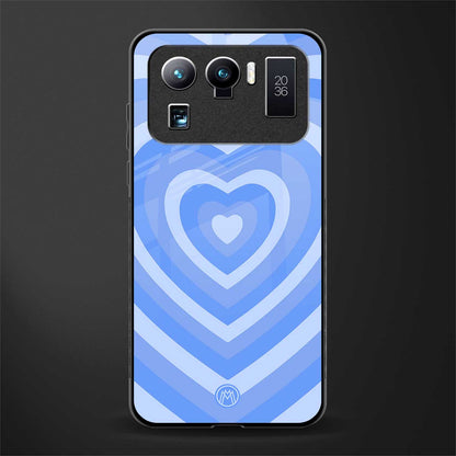 y2k blue hearts aesthetic glass case for mi 11 ultra 5g image