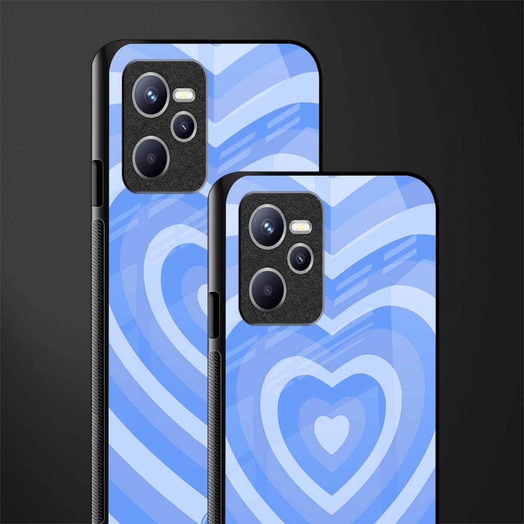 y2k blue hearts aesthetic glass case for realme c35 image-2