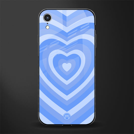y2k blue hearts aesthetic glass case for iphone xr image