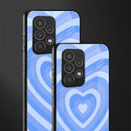 y2k blue hearts aesthetic back phone cover | glass case for samsung galaxy a23