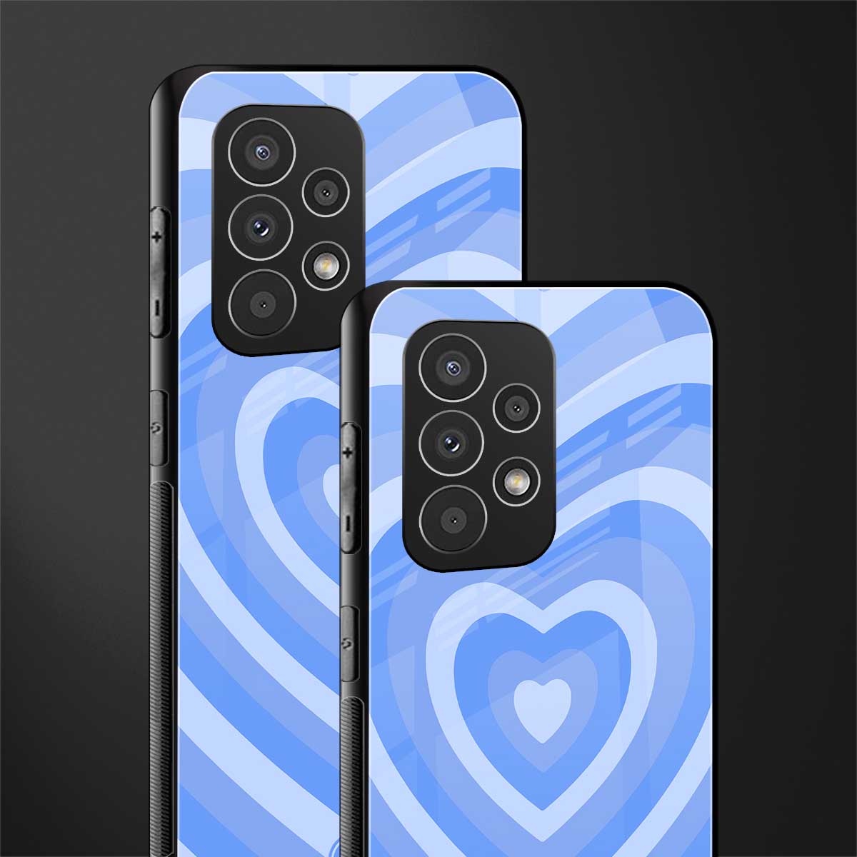 y2k blue hearts aesthetic back phone cover | glass case for samsung galaxy a23