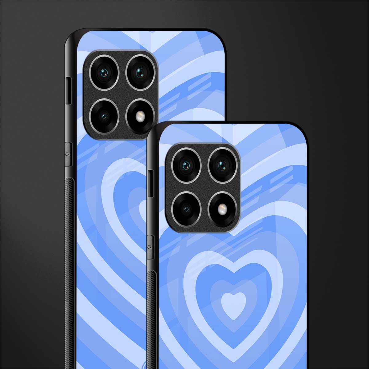 y2k blue hearts aesthetic glass case for oneplus 10 pro 5g image-2
