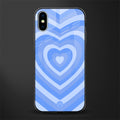 y2k blue hearts aesthetic glass case for iphone x image