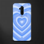 y2k blue hearts aesthetic glass case for oneplus 7t pro image