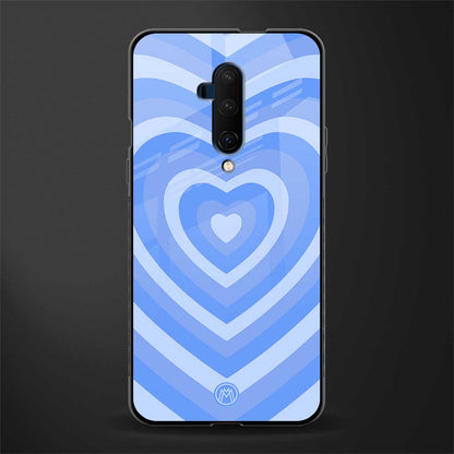 y2k blue hearts aesthetic glass case for oneplus 7t pro image