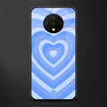 y2k blue hearts aesthetic glass case for oneplus 7t image