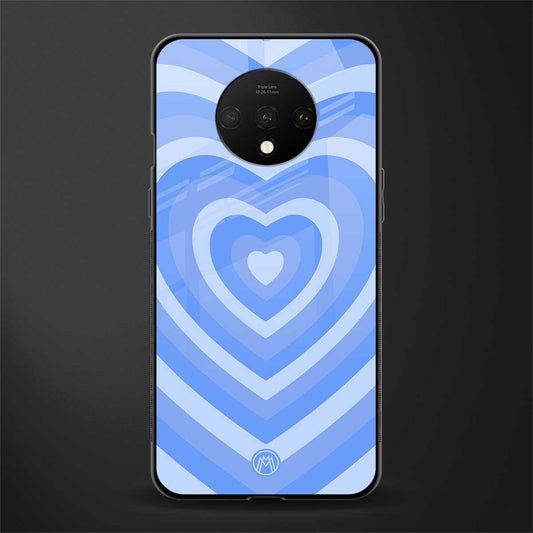 y2k blue hearts aesthetic glass case for oneplus 7t image
