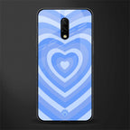 y2k blue hearts aesthetic glass case for oneplus 7 image