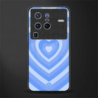 y2k blue hearts aesthetic glass case for vivo x80 pro 5g image