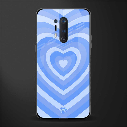 y2k blue hearts aesthetic glass case for oneplus 8 pro image
