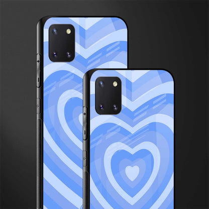 y2k blue hearts aesthetic glass case for samsung a81 image-2