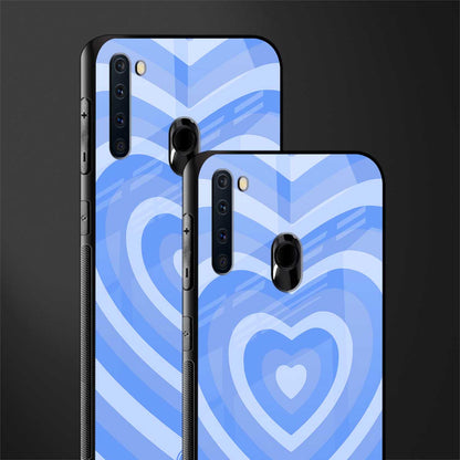 y2k blue hearts aesthetic glass case for samsung a21 image-2