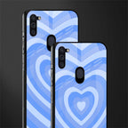 y2k blue hearts aesthetic glass case for samsung a11 image-2
