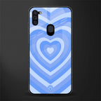 y2k blue hearts aesthetic glass case for samsung a11 image
