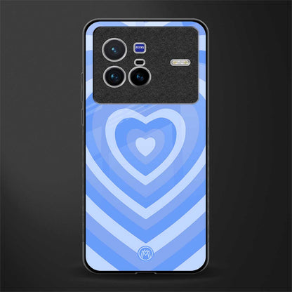y2k blue hearts aesthetic glass case for vivo x80 image