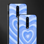 y2k blue hearts aesthetic glass case for oneplus 8 image-2