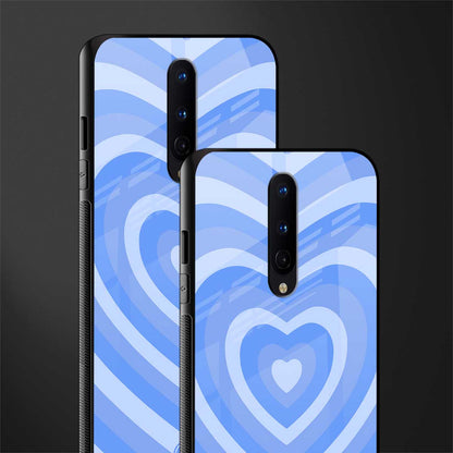 y2k blue hearts aesthetic glass case for oneplus 8 image-2