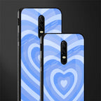 y2k blue hearts aesthetic glass case for oneplus 6 image-2