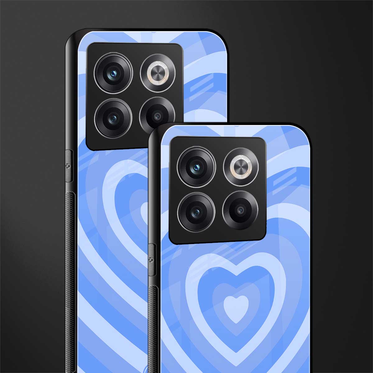 y2k blue hearts aesthetic back phone cover | glass case for oneplus 10t